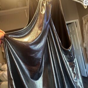 Kim & Cami Shiny Silver Blouse